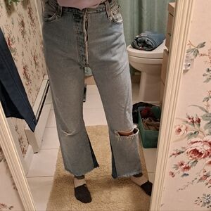 Vintage Levi's 501 Jeans Leandra High Rise Crop Flare